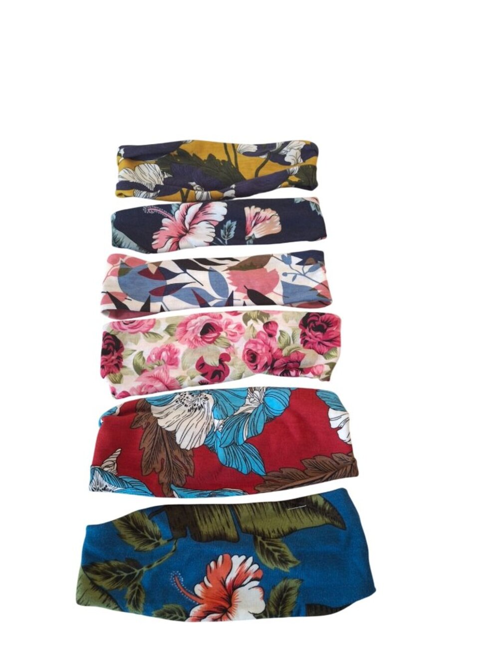 6 Pack Womens Yoga Headbands Floral Boho Tropical Wide Stretch Workout Hair Band